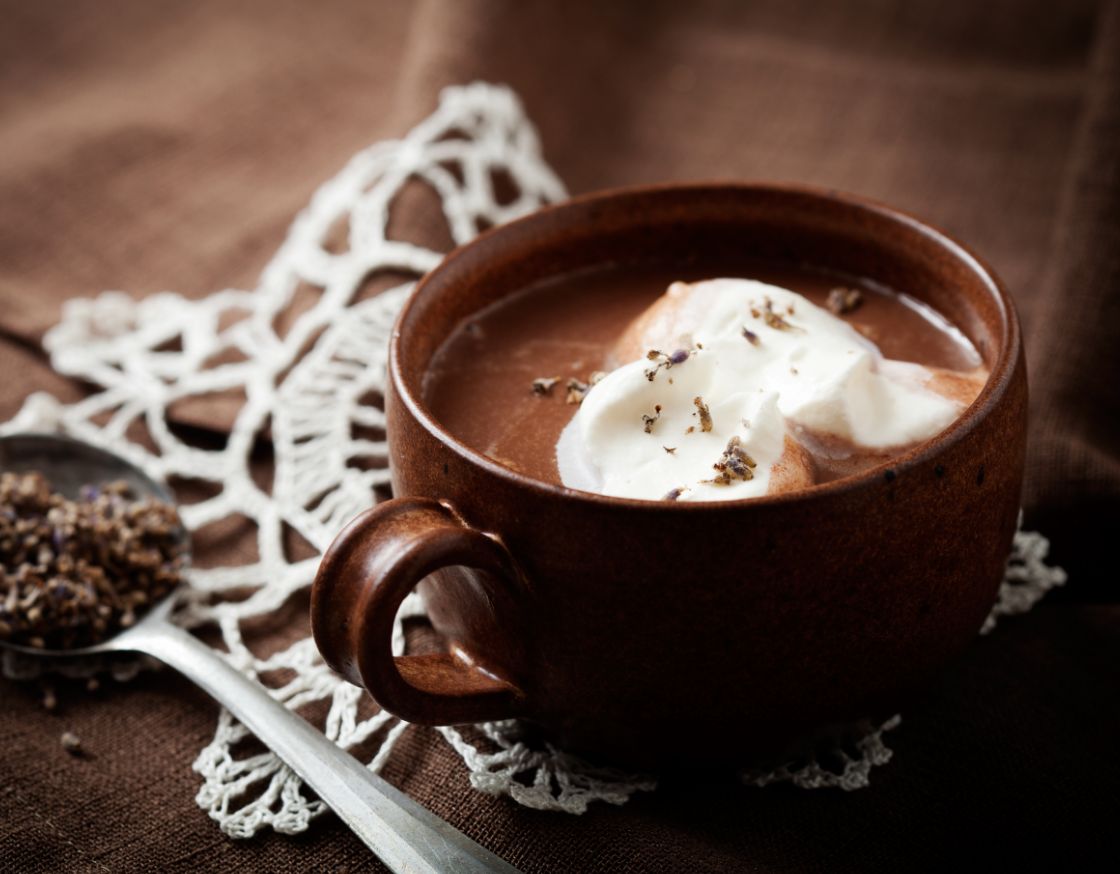 A cup of hot chocolate