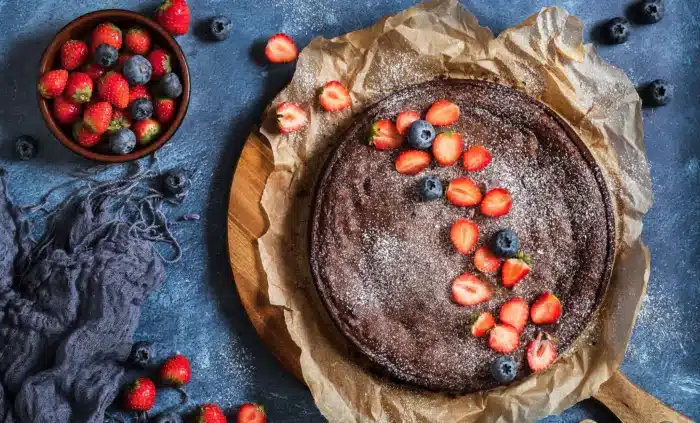 Mudcake Blueberries Strawberries