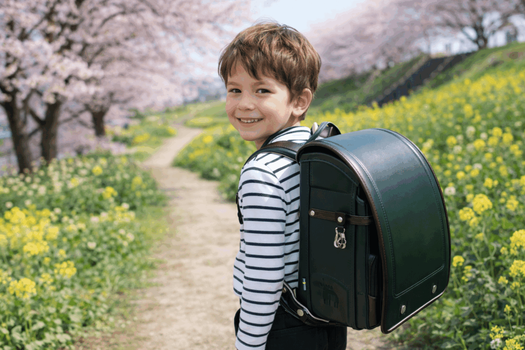 モズのランドセルを背負った男の子